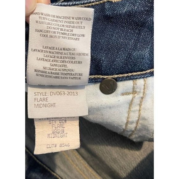 AGOLDE Jeans Women 25 Flare Skinny Distressed Raw Hem Mid Rise Blue Ripped - Picture 7 of 7